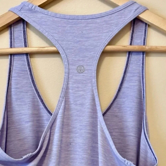 Lululemon| Salute the Sun Singlet Long Racerback Tank Heathered Lilac Size 6 - Picture 3 of 4